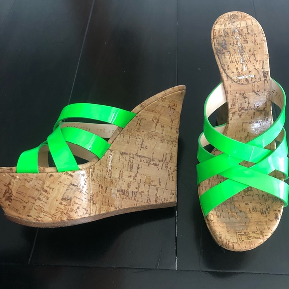 Casadei Neon Green Wedge - Picture 5 of 5